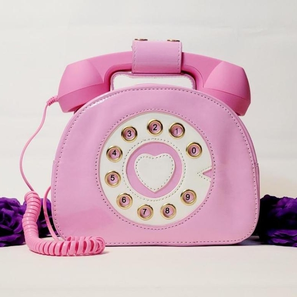 Pink Retro Telephone Handbag - Picture 1 of 3